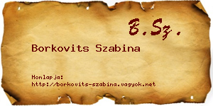 Borkovits Szabina névjegykártya